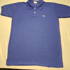 Lacoste Polo Shirt Mens Medium 4 Blue Short Sleeve Pique Crocodile Logo Classic